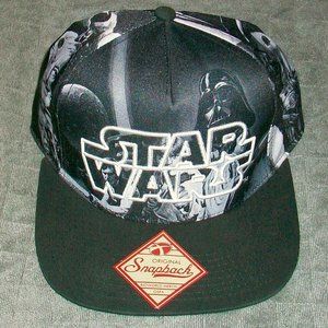 Star Wars IV New Hope print embroidered adjustable snap back canvas baseball hat